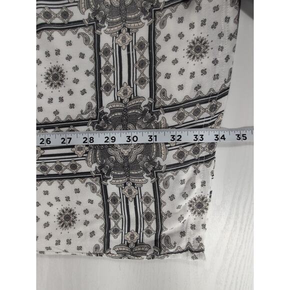 Sea Gypsies Boho Tunic Dress Women’s L White Gray Geometric Short Sleeve NWOT - Picture 13 of 16